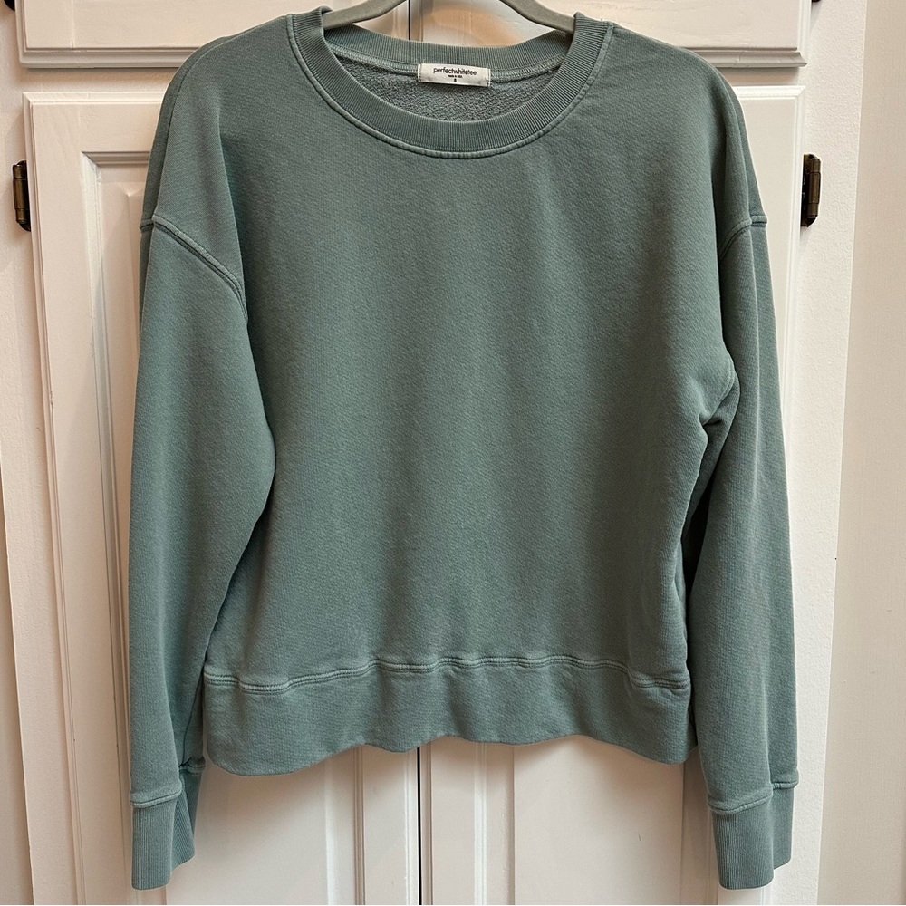 Perfectwhitetee Tyler French Terry Pullover Sweatshirt Green Size Small